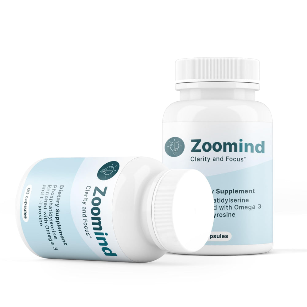 Zoomind bottle resting on a clean, minimal background