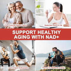 Illustration showing energy and NAD+ support