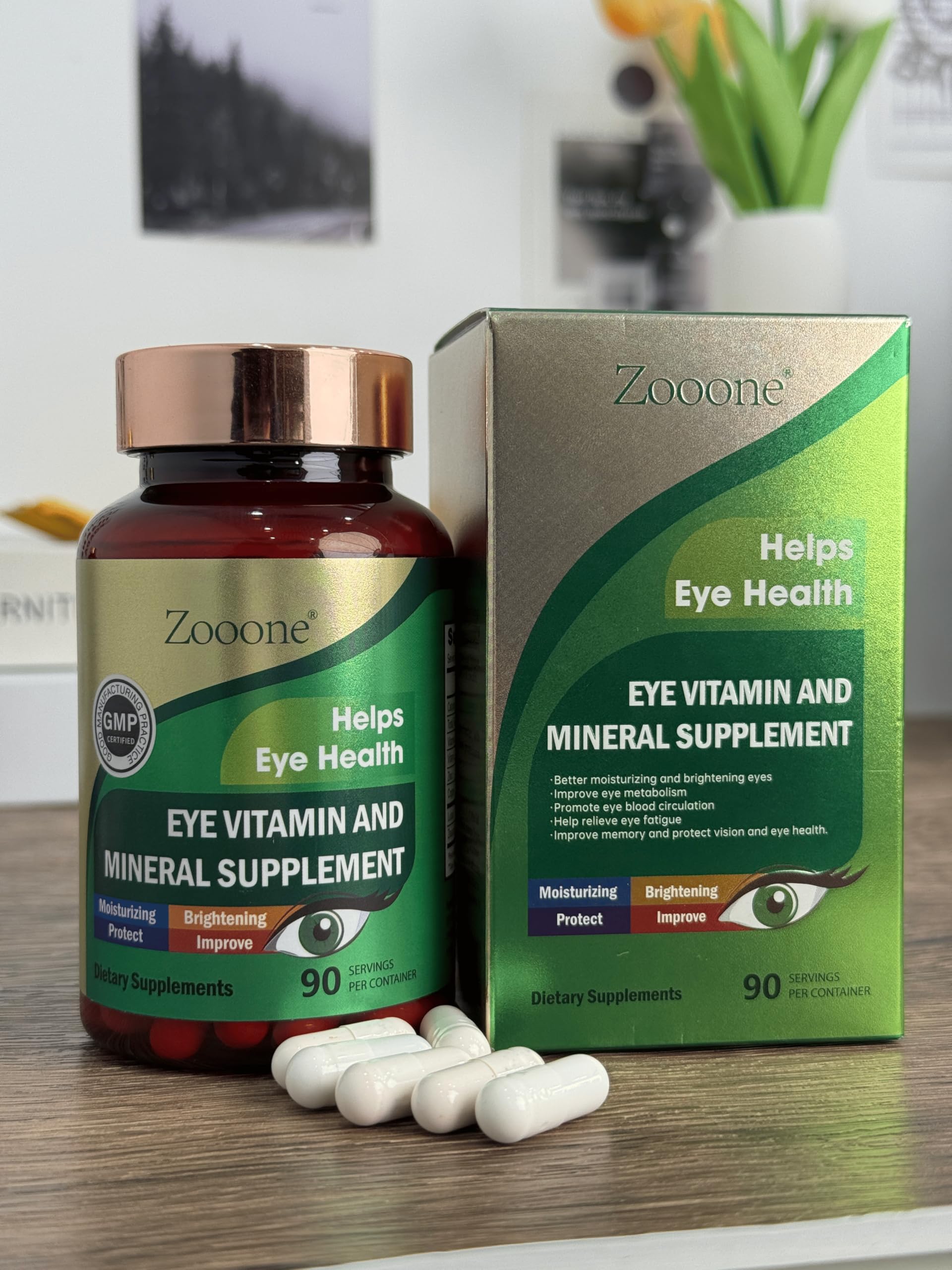 Comprehensive eye health supplement packaging image