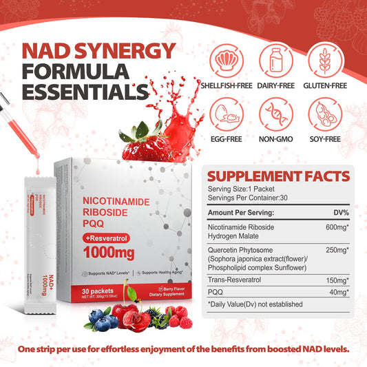 Zooone NAD+ berry flavor liquid stick packs