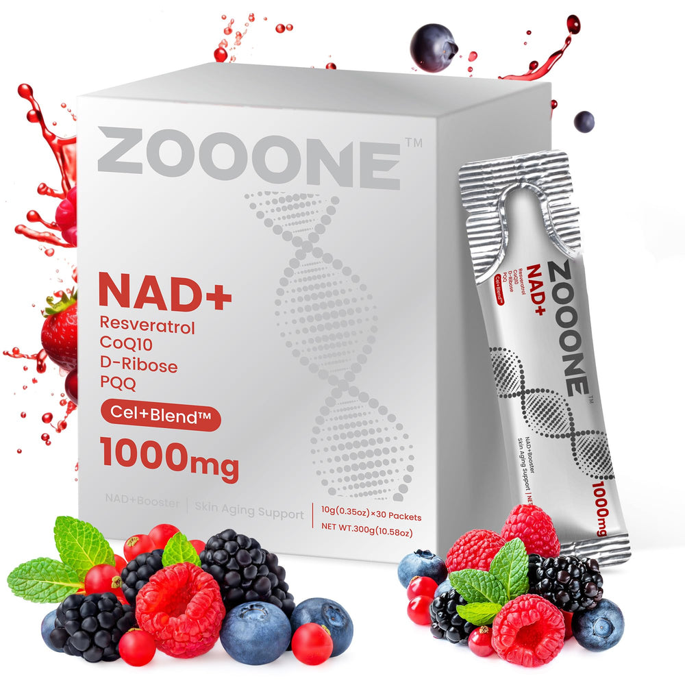 Zooone NAD+ with natural, non-GMO ingredients for clean supplementation.