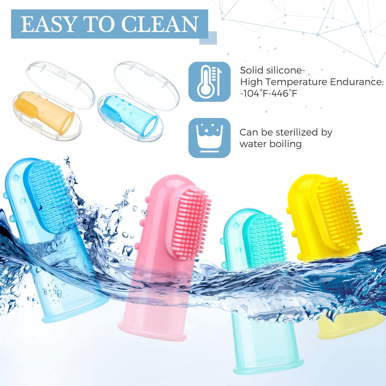 Travel storage case for Zopeal baby finger toothbrushes