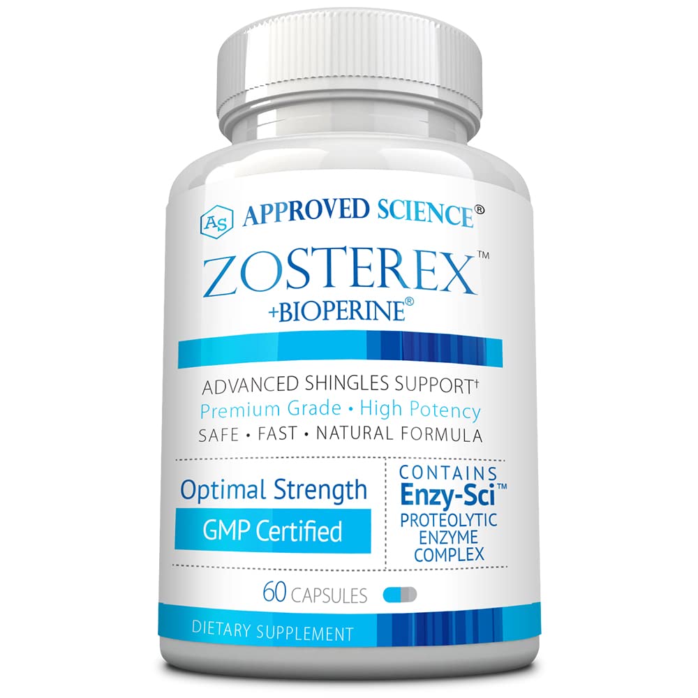 Front label of Approved Science Zosterex 1000mg L-Lysine 60 vegan capsules