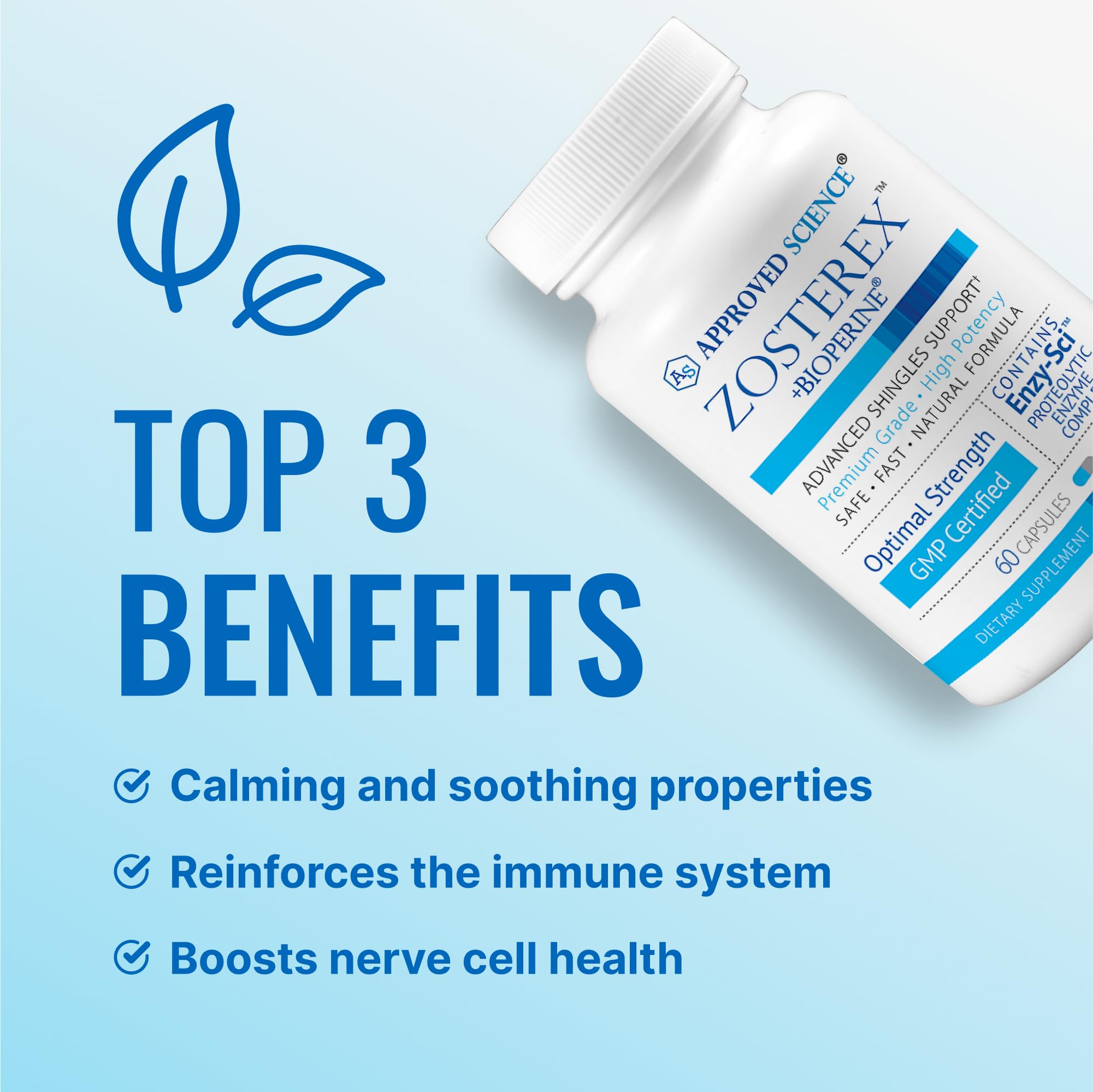 Close-up of Zosterex vegan capsules labeled 1000mg L-Lysine.