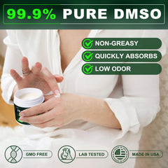 Fast-absorbing, non-greasy texture of ZOXY DMSO Cream
