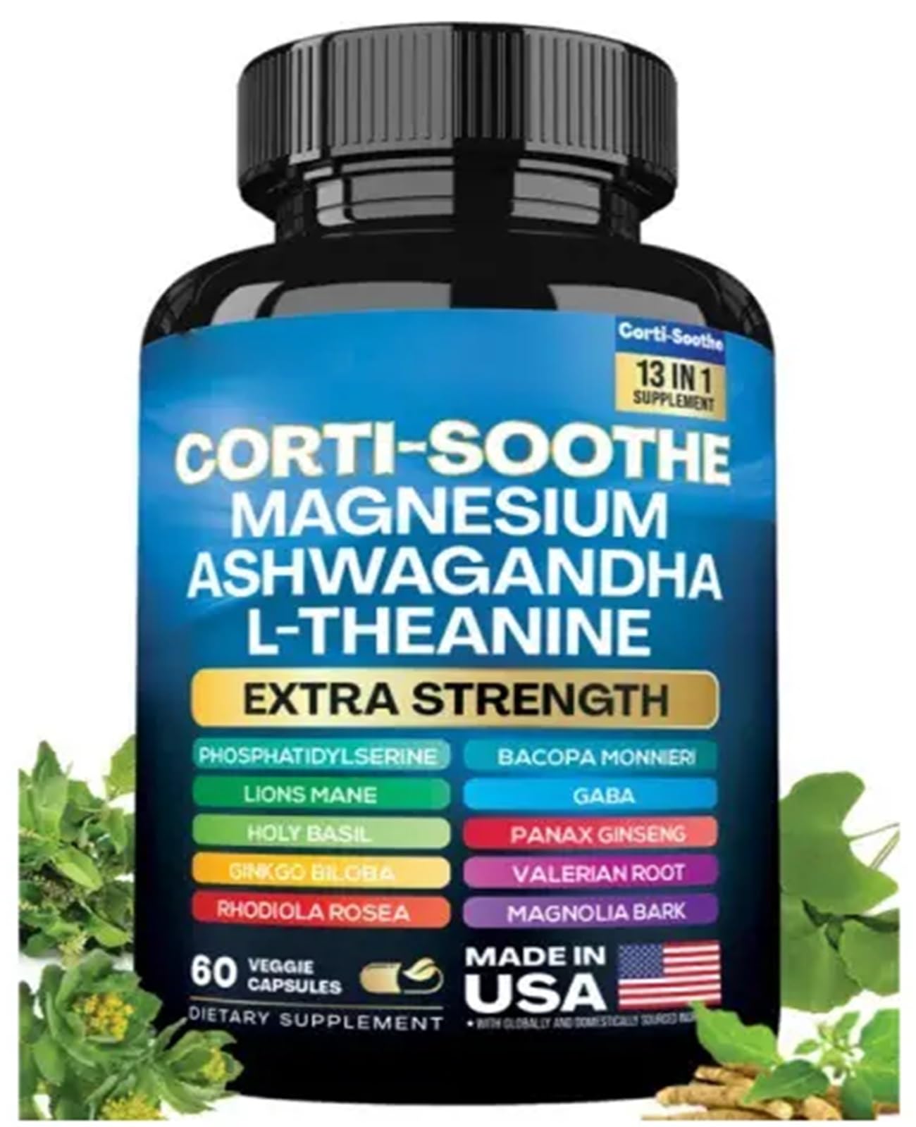 Bacopa Monnieri and Magnolia Bark for mood balance and cortisol support
