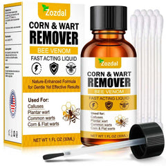 Zozdal bee venom wart remover bottle, compact at-home wart care