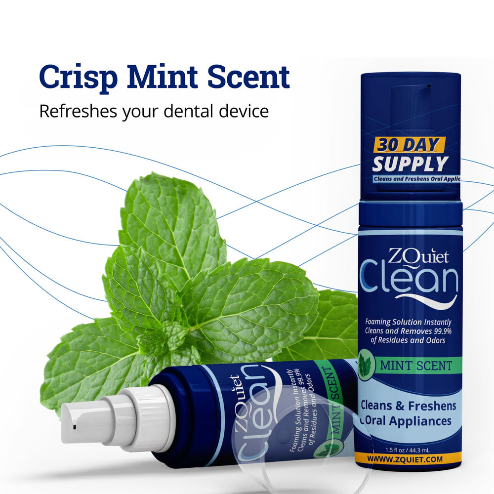 Fresh mint scent of ZQuiet cleaner