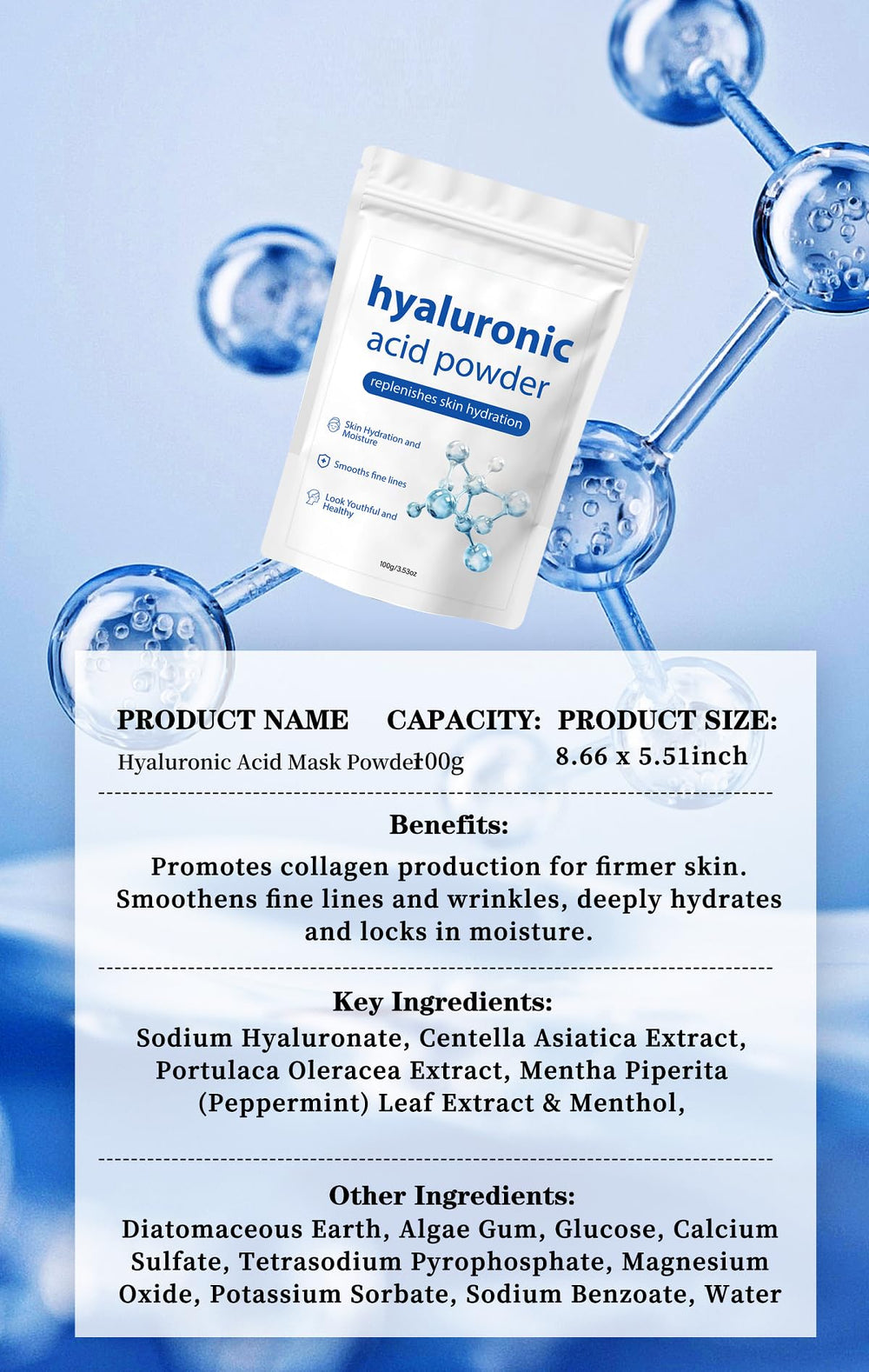 Powder mixed into skincare serum