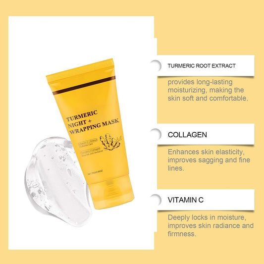ZTSGU Turmeric Kojic Acid Overnight Mask brush applying an even coat.