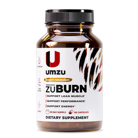 ZuBurn Energy Support bottle packaging assembled in USA