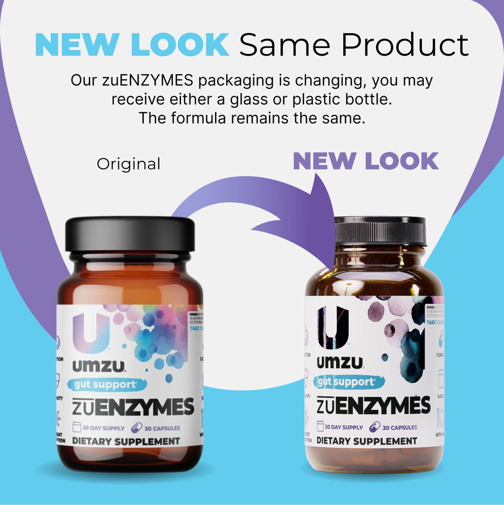 Lifestyle shot of ZuEnzymes capsules and packaging