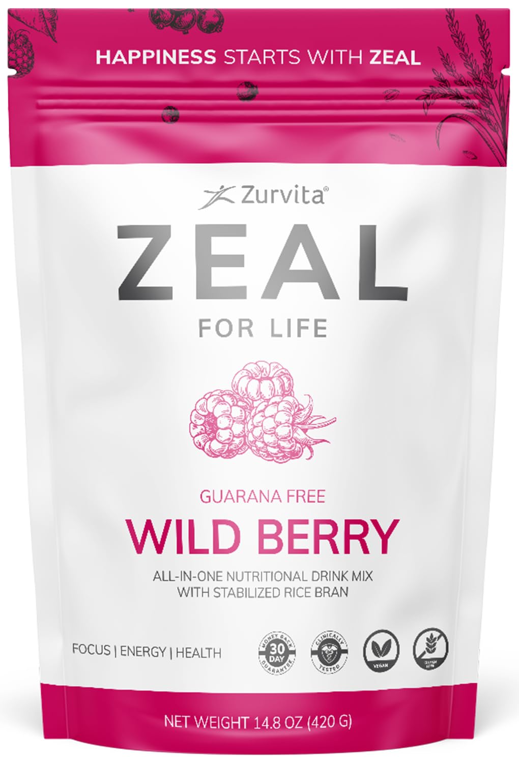 Zurvita Zeal for Life 30-Day Wellness Bag Wild Berry packaging