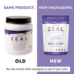 Zurvita Zeal for Life bold grape in glass after mixing for a refreshing drink.