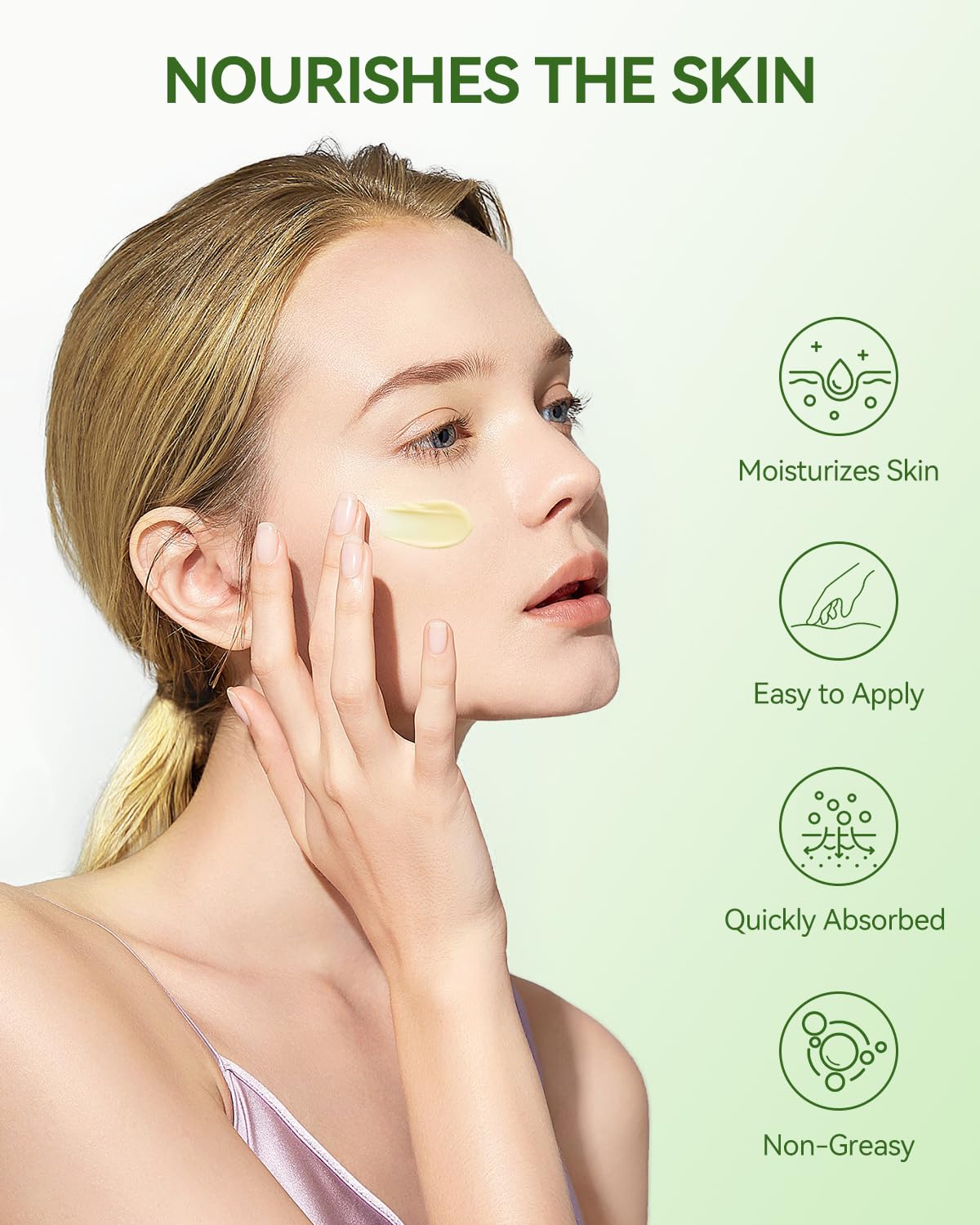 Zuzuxia Wild Yam Cream arms application demonstrates fast-absorbing nourishment.