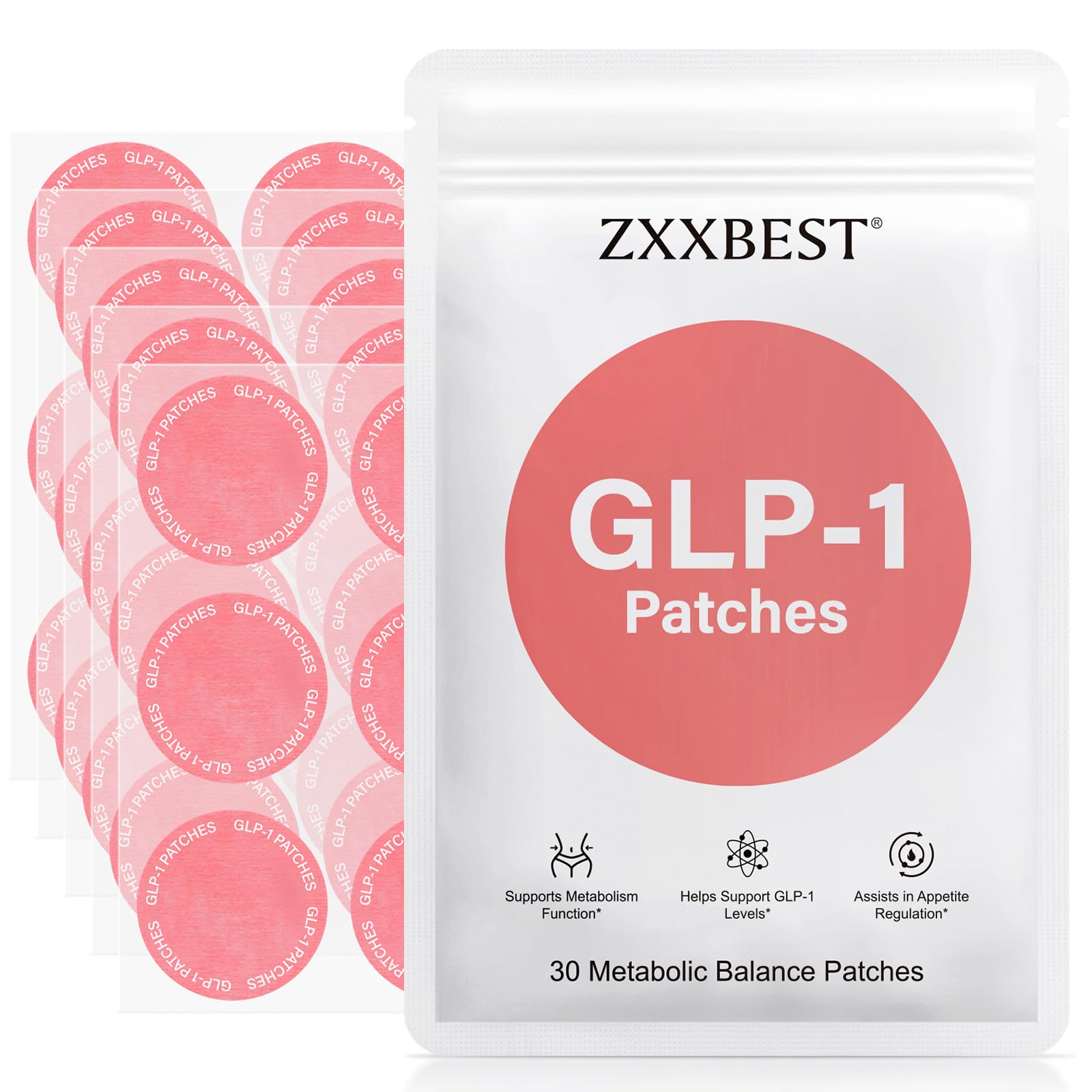 ZXXBEST GLP-1 patches – front view of the product