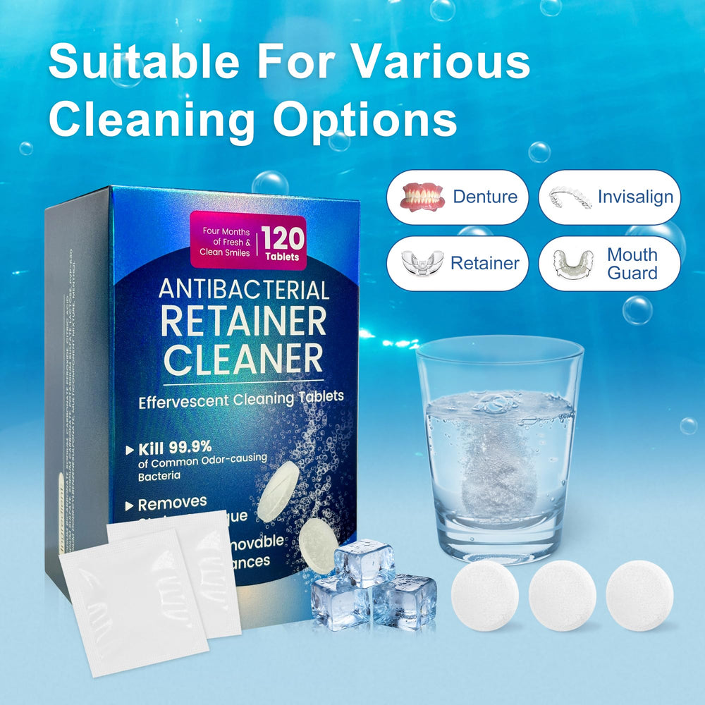 Ultrasonic cleaner with Zyntieu tablets for dentures