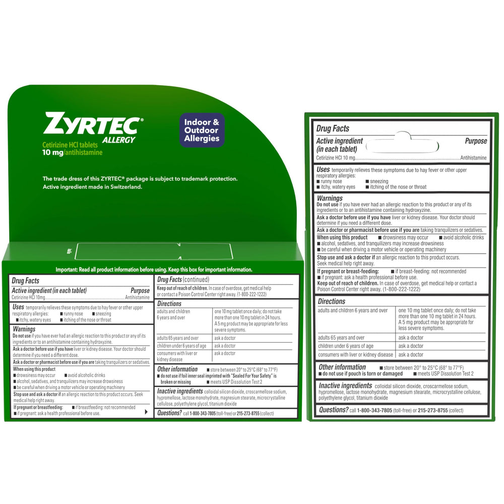 Zyrtec daily-use ritual with water for consistent relief