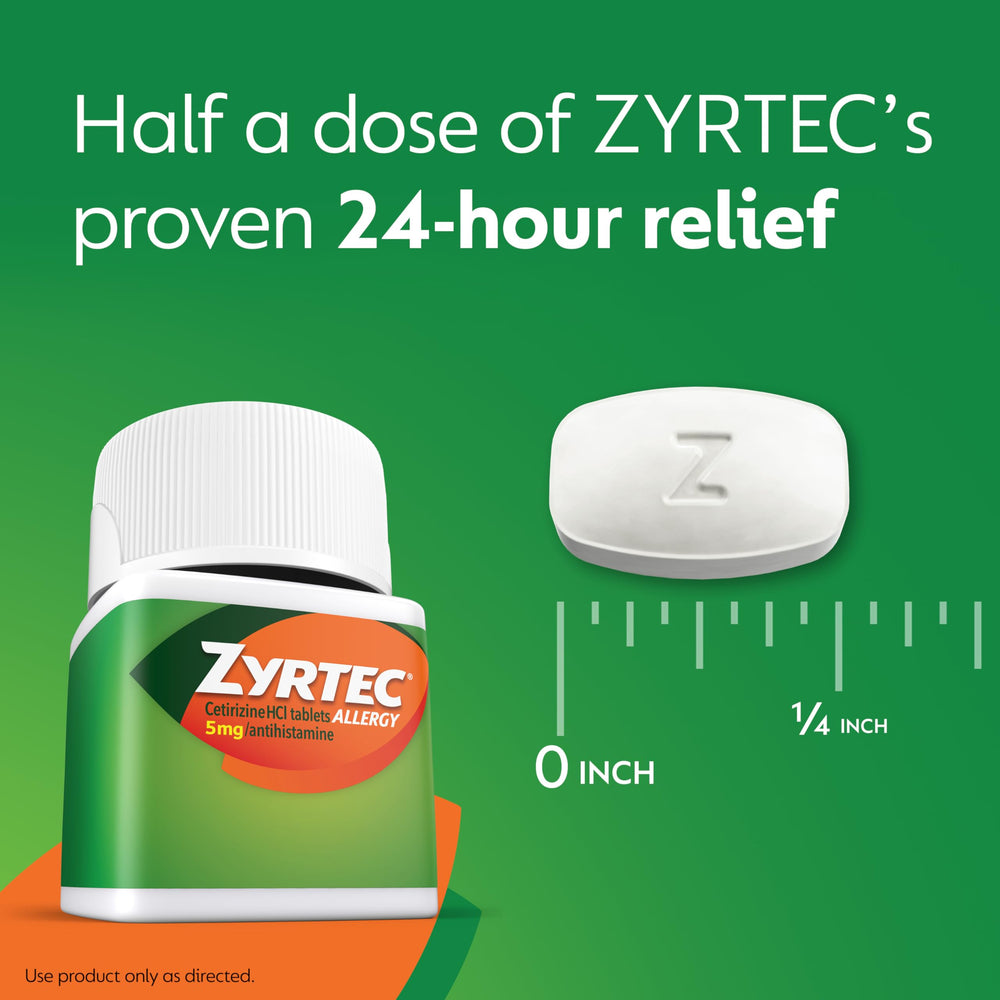 Zyrtec-dust-mold-pet-dander shows relief from common indoor triggers.