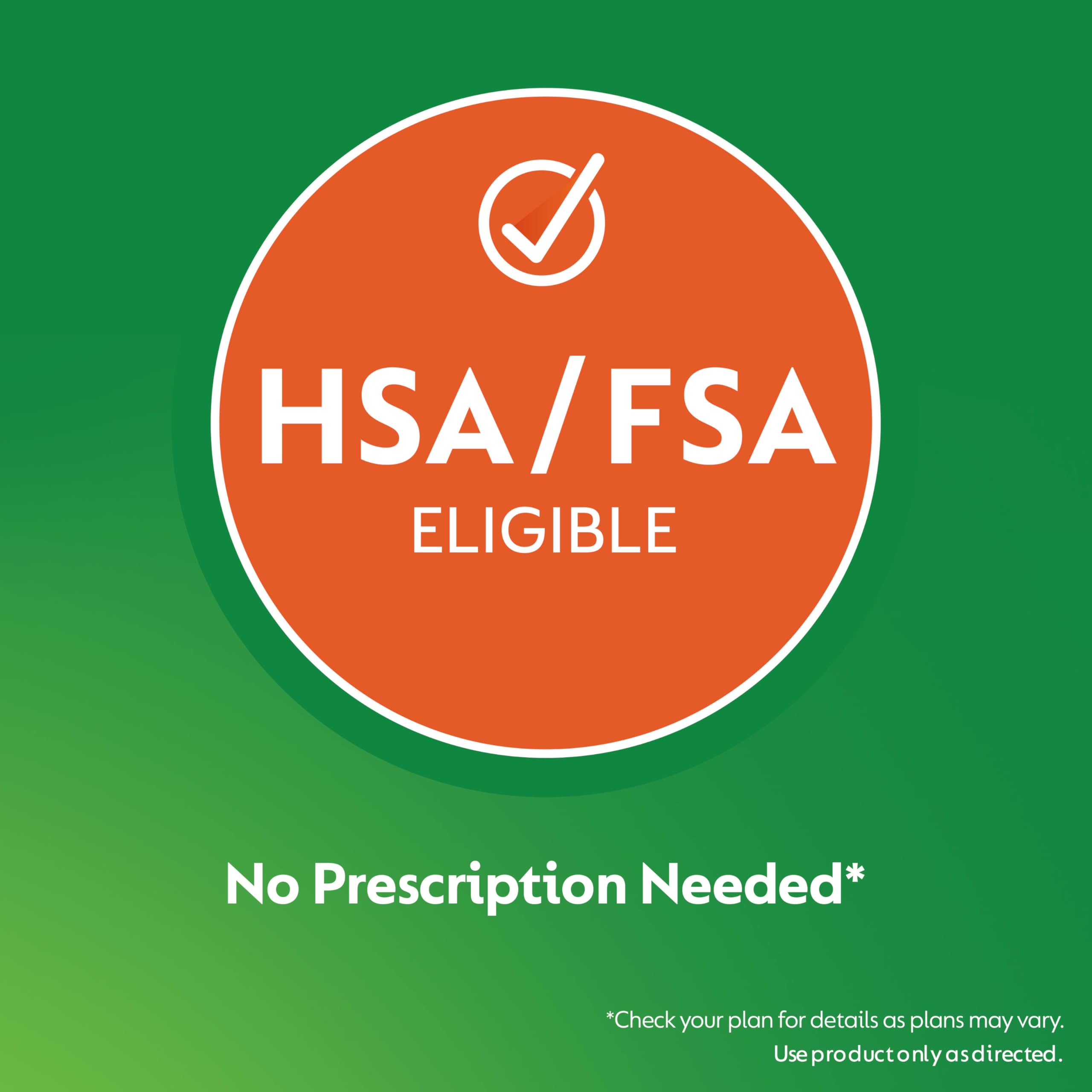 Zyrtec with HSA/FSA eligibility sign signals flexible coverage