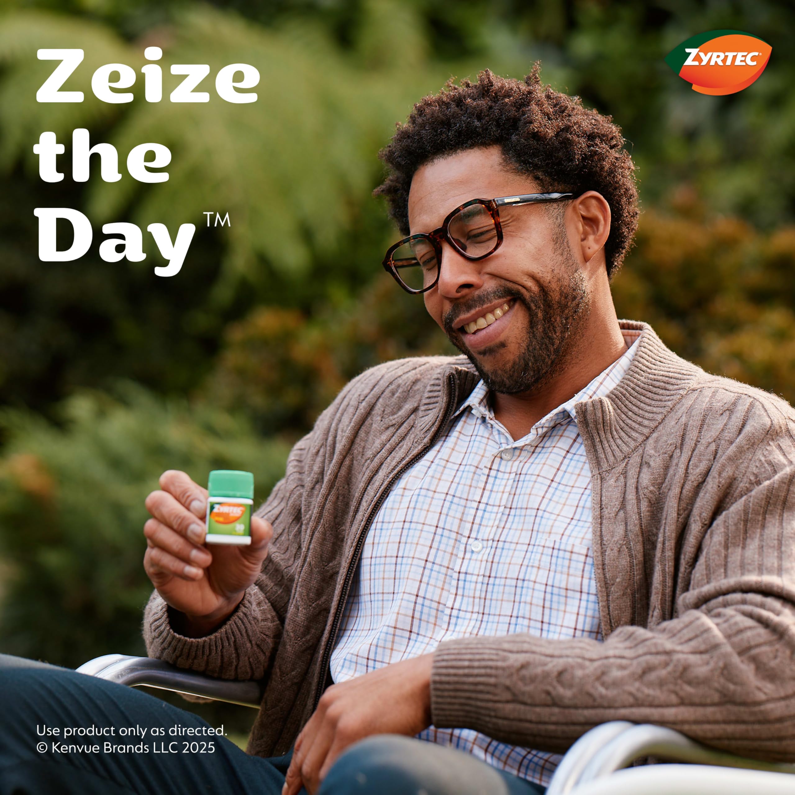 Zyrtec HSA-FSA-eligible badge signals flexible payment options.