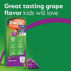 Zyrtec pediatrician-recommended branding beside children’s medicine cabinet for trusted relief.