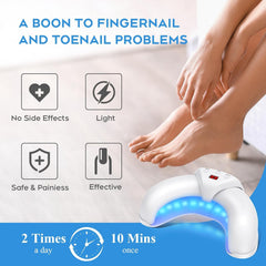 ZZP nail fungus device LED illumination close-up highlighting wavelengths