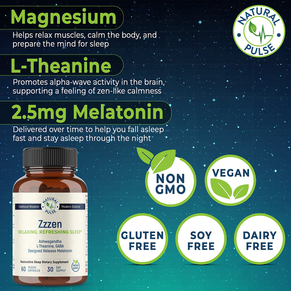 Melatonin designed-release formula in Zzzen