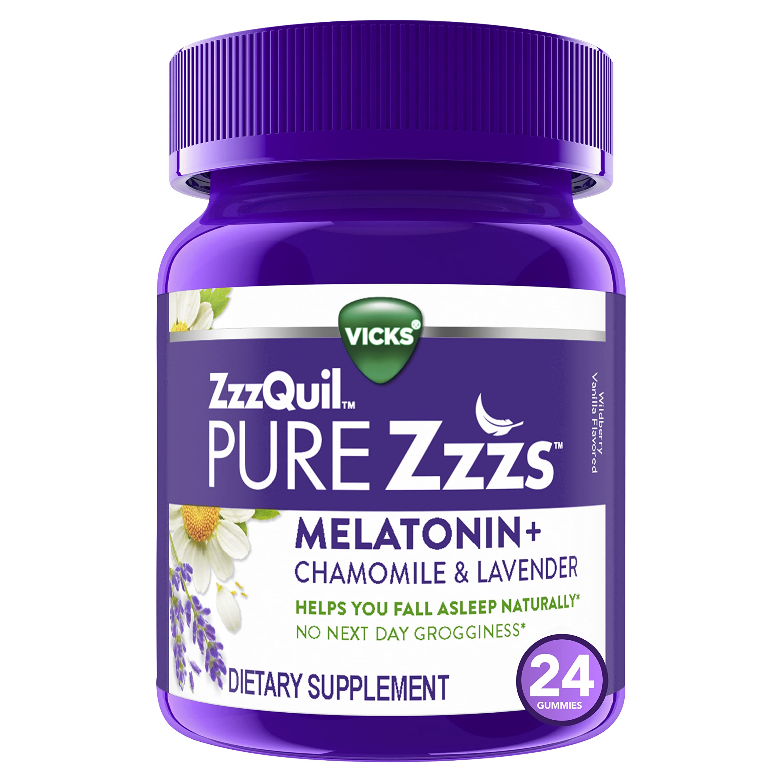 ZzzQuil PURE Zzzs Melatonin Gummies bottle front view