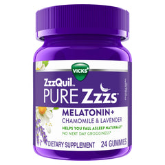 Gummies next to a glass of water for nighttime routine